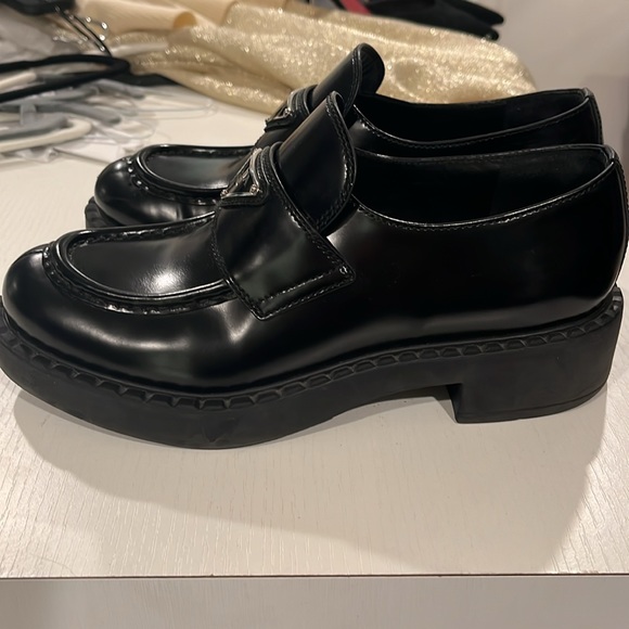 AUTHENTIC: Prada chocolate brushed loafers - size 38 - Picture 14 of 15